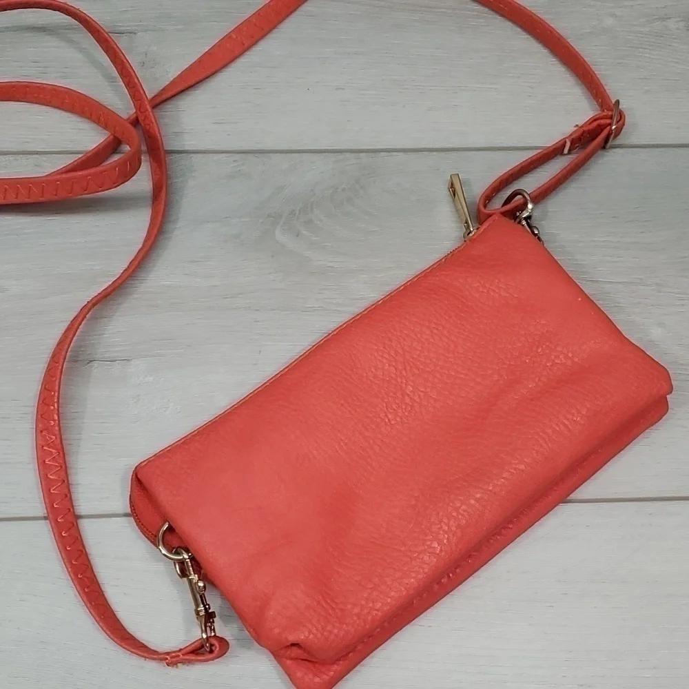 Michael Michael Red Womens Crossbody mini  Leather Bag Purse
